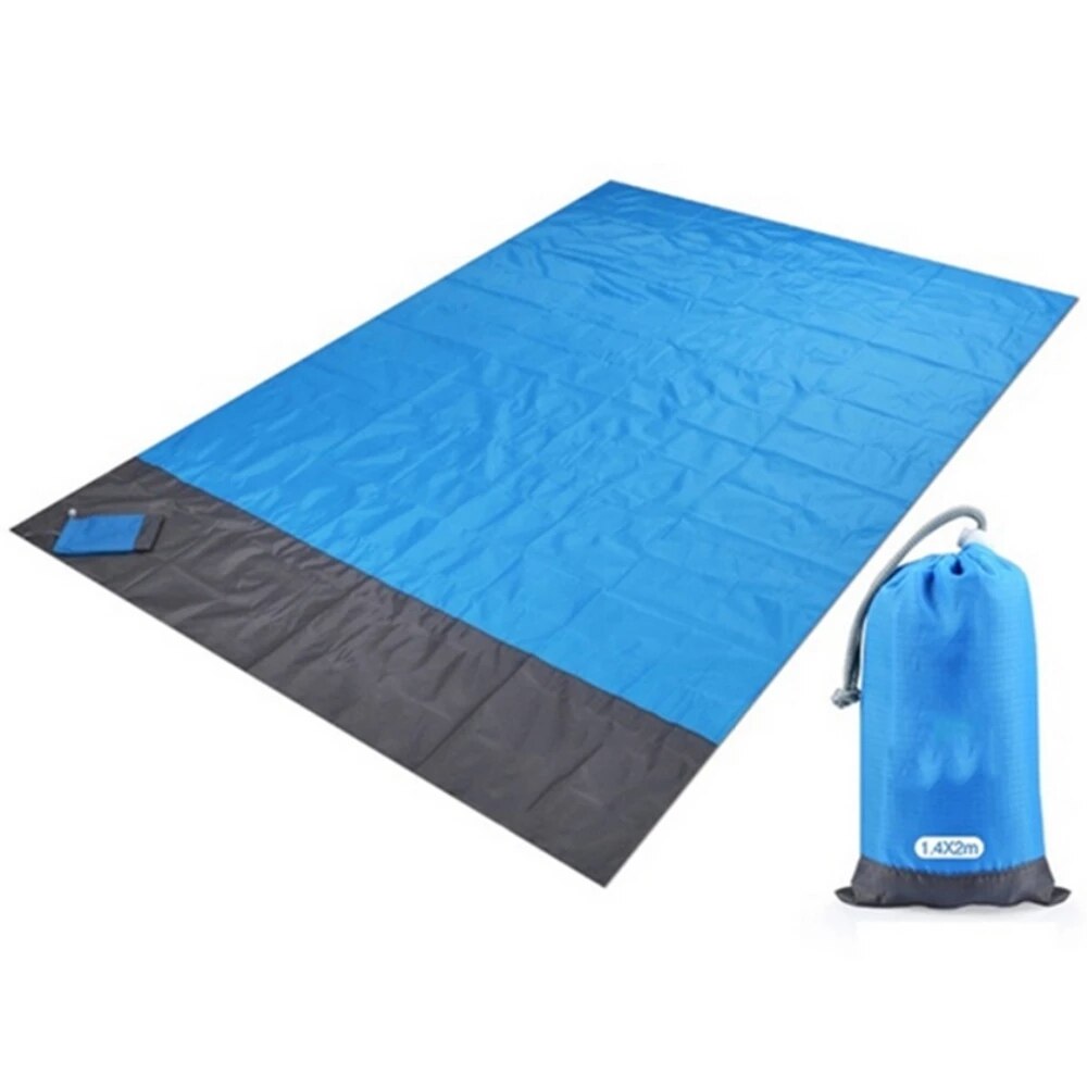 LOLO-esterilla grande antiarena para playa, manta de gran tamaño con bolsillo, para Picnic, a prueba de viento