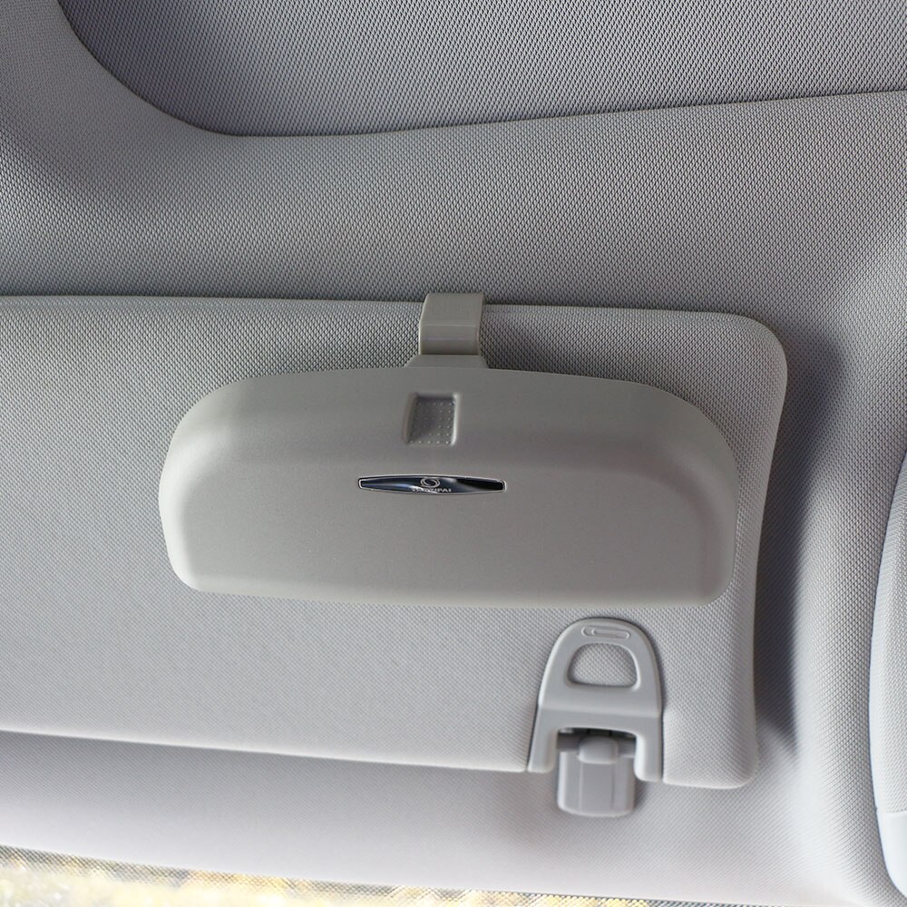 Estuche organizador para gafas de coche, estuche organizador para gafas de sol para Hyundai Creta Tucson Ix35 Solaris I10 I20 I30 Santa Fe Ix25 Elantra: Single Clips Gray