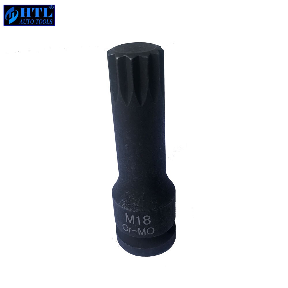 (1PC) 1/2" DR.Impact Spline Bit Socket Set M13 M14 M15 M16 M18 78mm length: M18