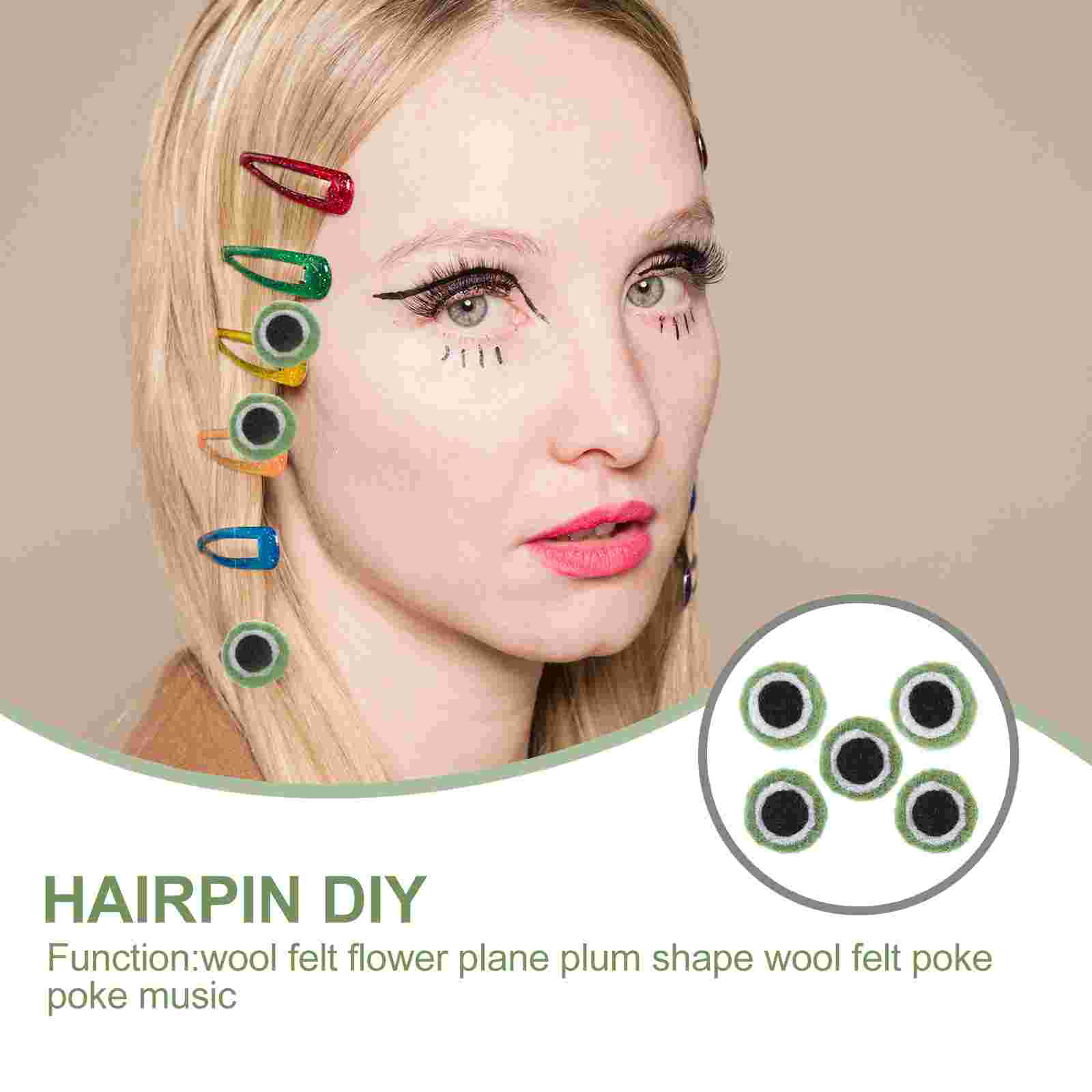 5pcs Wool Felt Frogs Eyes Ornament DIY Felt Frogs Eyes Adornment DIY Crafts Making Materials