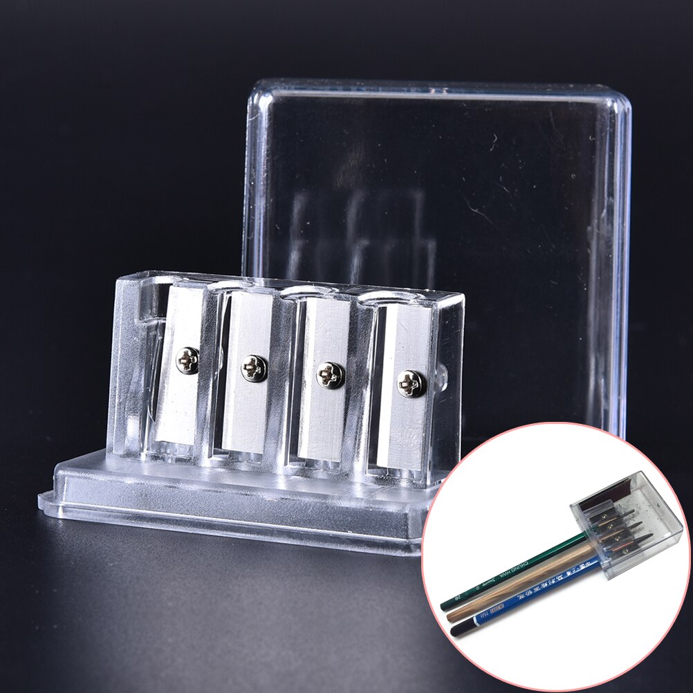 Pencil Sharpener Long Lead Core Art Drawing Sketching Pencils Manual Sharpener Drawing Supplies Multifunctional 4 Holes Charcoal