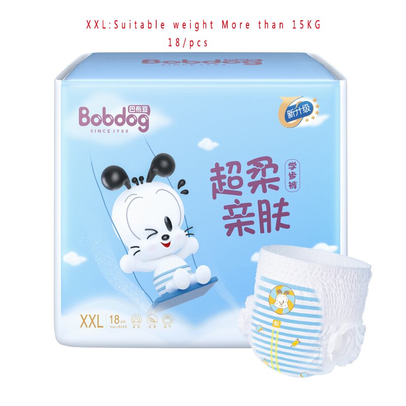 Bobdog 30/ st blöjor och toalettträning justerbar supermjuk hudvänlig blöja för barnblöjor är 3-15kg: 8