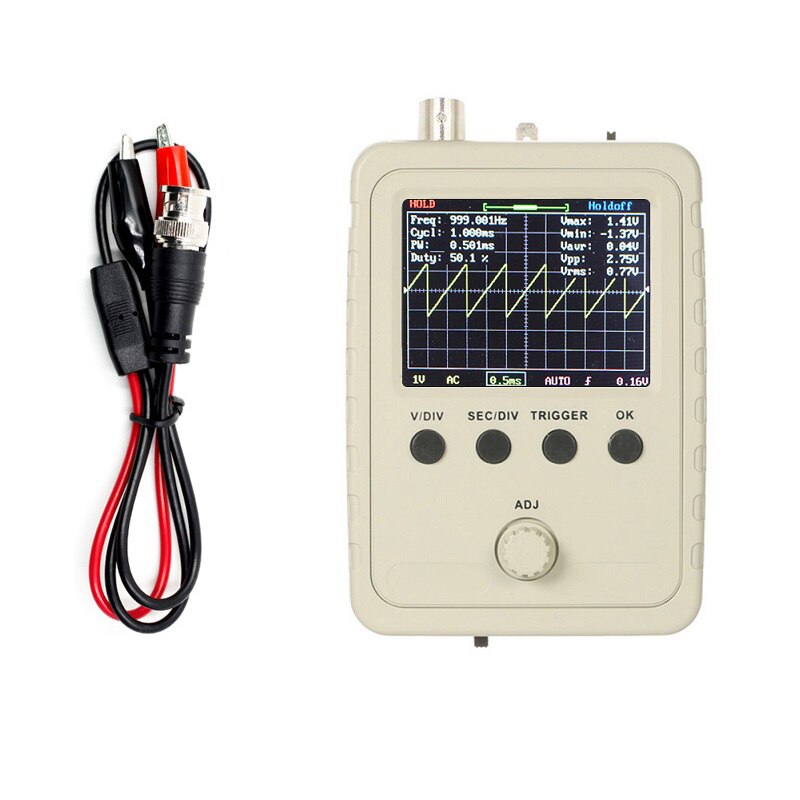 FNIRSI-1C15 osciloscópio digital profissional 500 ms/s taxa de amostragem analógico suporte de largura de banda forma de onda de armazenamento de um botão automático: DSO150