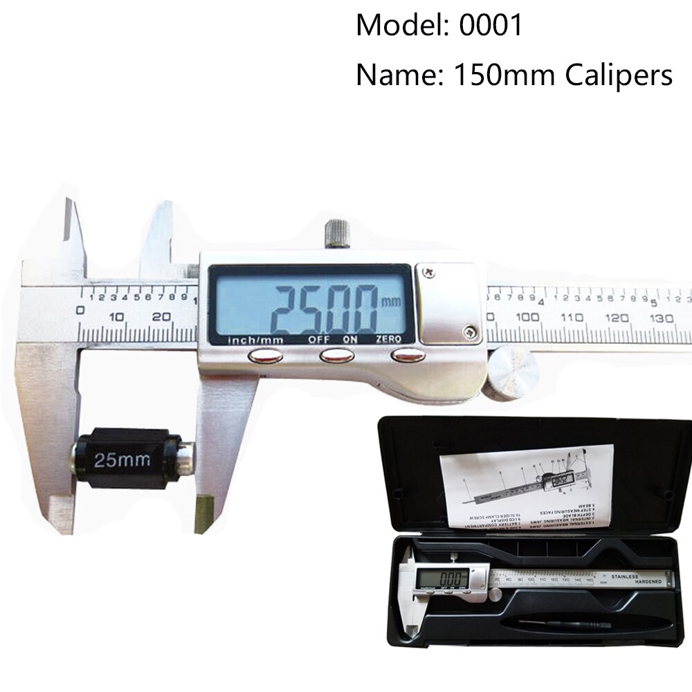 4/6-zoll 100/150mm Großen Bildschirm Digitale Messschieber Edelstahl Elektronische Messschieber Metall Mikrometer Mess Werkzeuge: Model 0001
