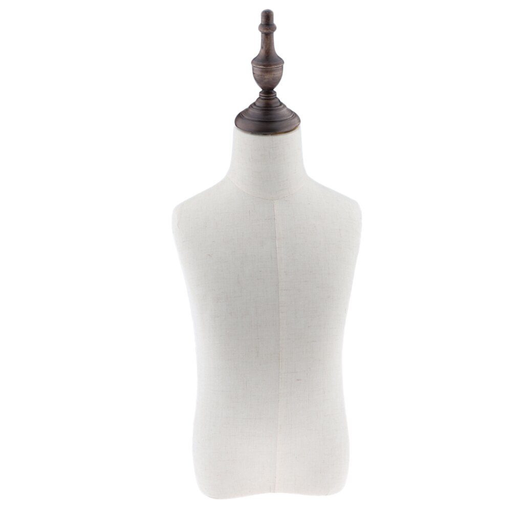 3-4 Years Old Child/Kids Body Dress Form Mannequin White Linen Cover Plastic Body with Mount Hole