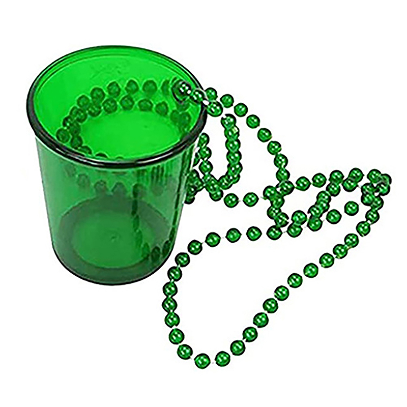 Plástico Shot Glass no colar frisado para Bachelorette, noiva festa copos, aniversário e casamento