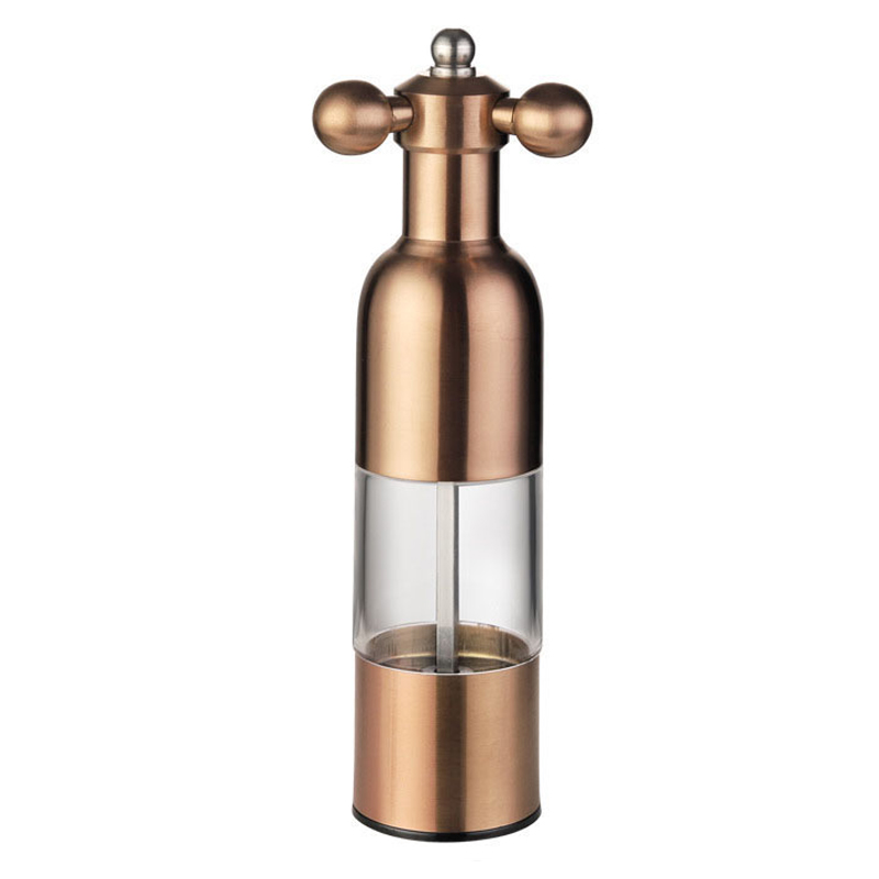 Stainless Steel Grinder Manual Salt Pepper Mill Ceramic Core Sesame Spice Grinder Spice Shakers BBQ Tools Kitchen Accessories: rose gold L