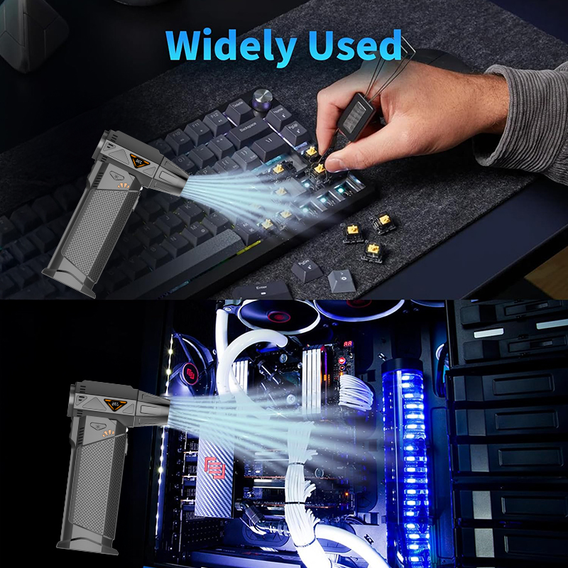 JKUOO – ventilateur d'air puissant, vents forts, moteur sans balais 58 m/s, ventilateur à Jet Turbo 200000 Outil de nettoyage de plumeau d'air de ventilateur de conduit portatif de RPM