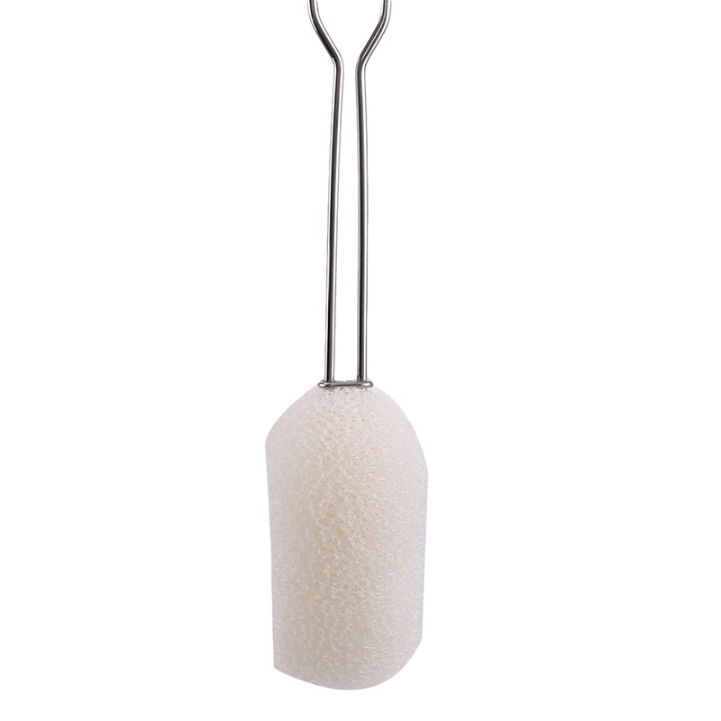 Schoonmaak Tool Spons Borstel Voor Flesvoeding Rvs Handvat Cup Borstel Vervangbare Spons Flessenborstel