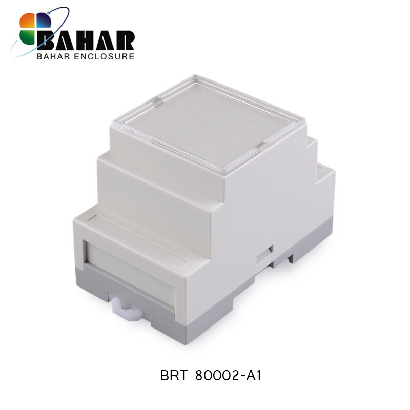 Bahar 1 stk. industriel din skinne plastkabinet abs elektroniske projektkasser diy din skinne boks wire samledåse brt 80002: Brt 80002-a1