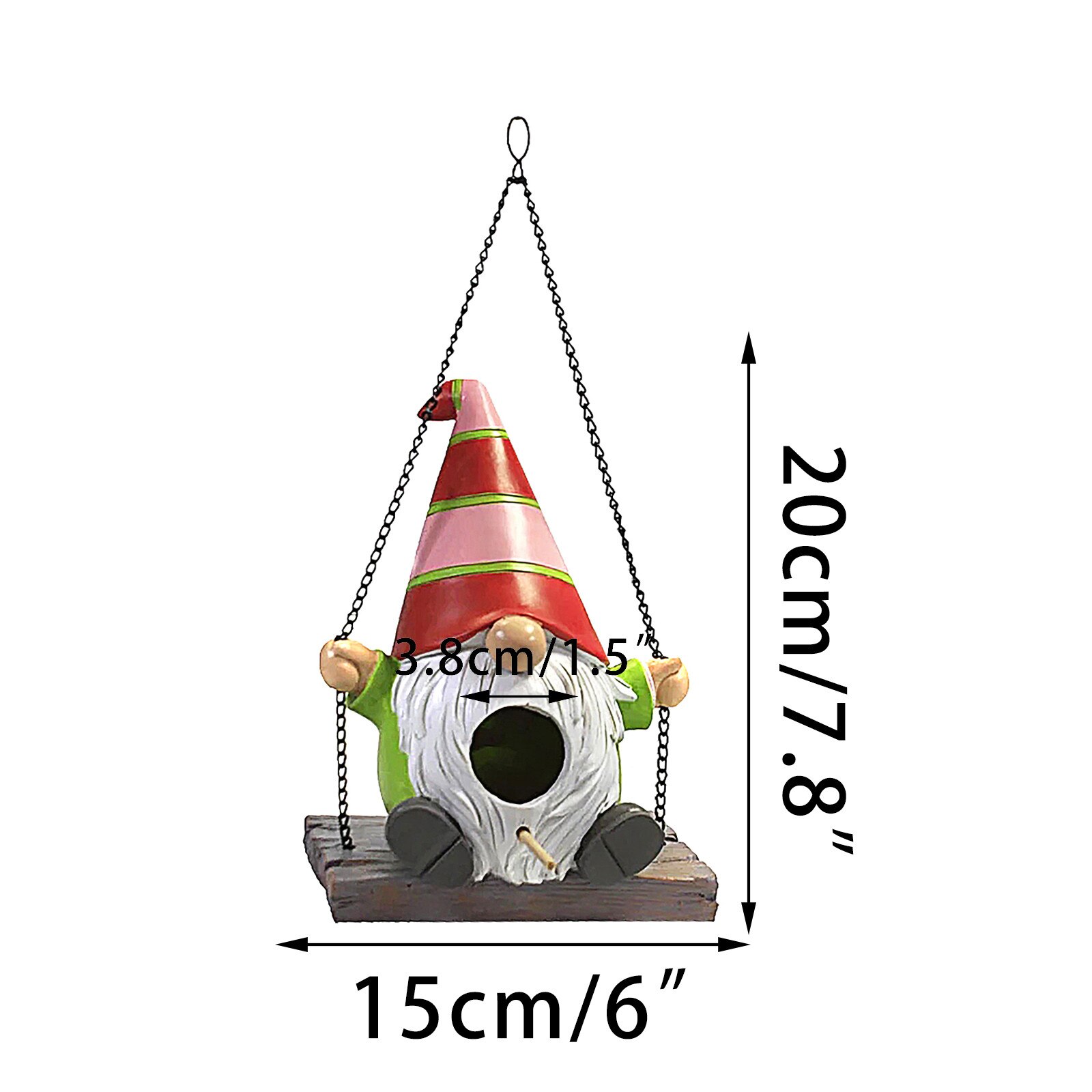 Faceless Pop Vogel Huis Tuin Goblin Vogel Huis Kunstmatige Outdoor Vogel Huis Opknoping Vogel Huis Decor Outdoor Vogelnest Hut: B