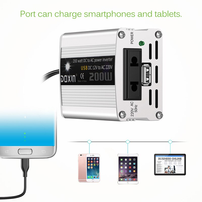 Car Power Converter Power Inverter Charger Converter Reverse Polarity Protection Auto Accessories