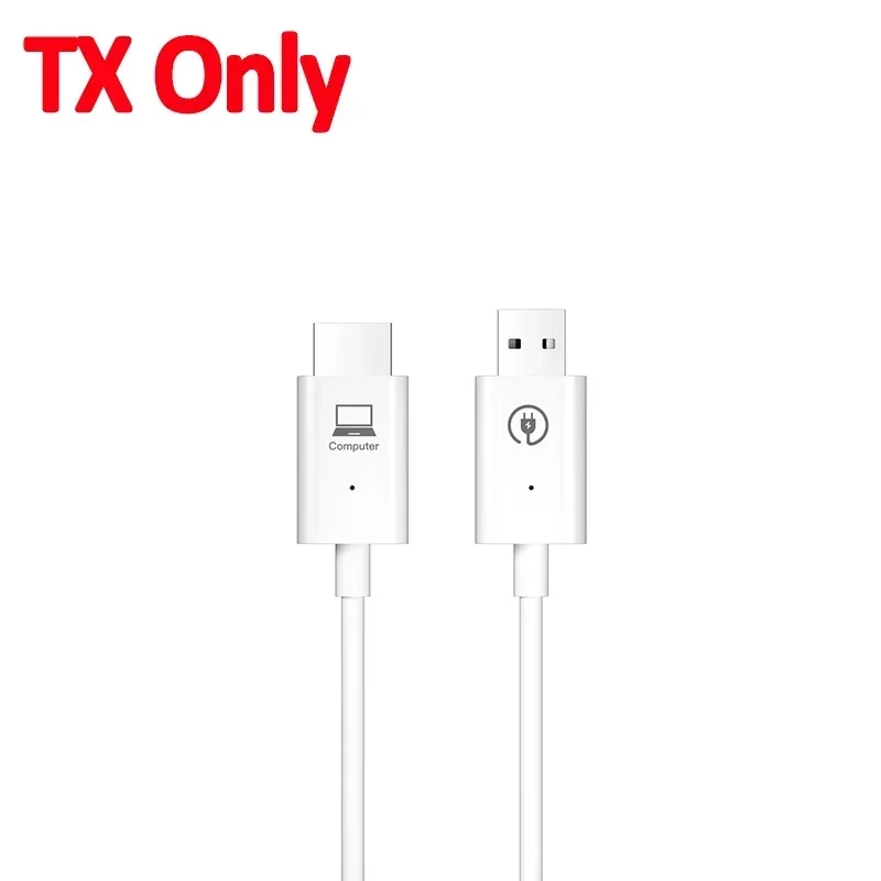 5g 50m trådlös hdmi-videosändare och -mottagare förlängare, display, usb-adapter, dongle för tv-sticka, monitor, projektor, dator: Svart