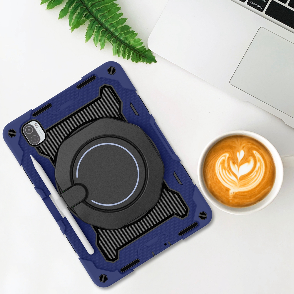 Funda de silicona para Xiaomi Mi Pad 5 MiPad5 Pro, carcasa de 11 pulgadas, , segura para niños, a prueba de golpes, anillo de tracción, soporte para tableta: Dark Blue / For Mi Pad 5