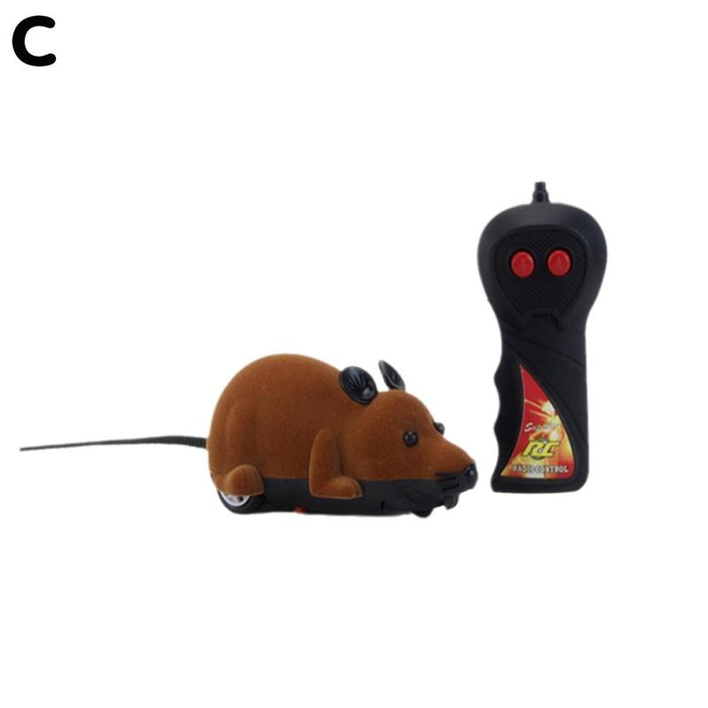 Divertente telecomando giocattolo per gatti floccato Mouse senza fili novità movimento meccanico ratto forniture per animali domestici 6 il modello può scegliere: C