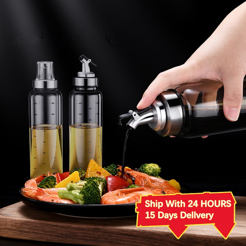 Cooking Seasoning Bottle Oil Vinegar Dispenser Soy Sauce Olive Glass Oil Bottle Oil Container Honey Pot Condiment Bottles tools