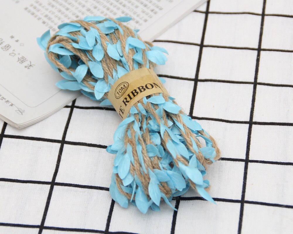 100 cm/lot artificial videira hera flores rattan garland folha verde para casa decoração do casamento acessórios de noiva diy grinalda flores: BLUE