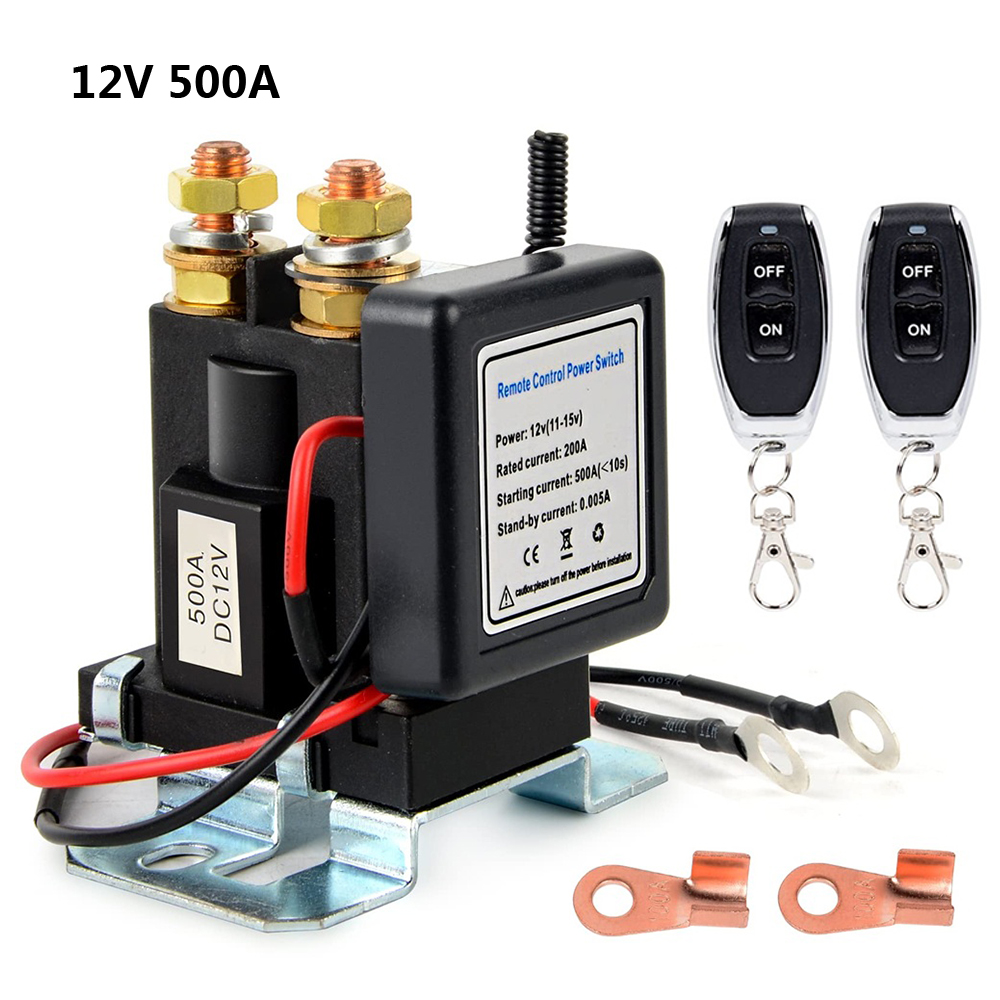 Relé de interruptor de batería 12V 500A/200A interruptor de alimentación de Control remoto desconexión rápida interruptor aislador de corte interruptor remoto antirrobo