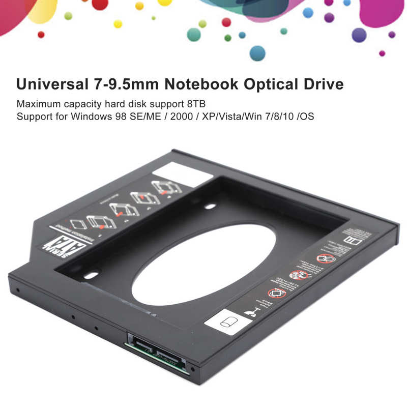 Universal 7-9.5mm Notebook Optical Drive SSD/HDD Hard Drive Carrier MSATA/NGFF
