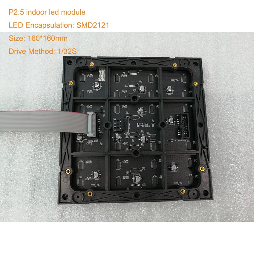 Originele Indoor P2.5 Led Module Smd Full Color 160*160Mm Led Scherm Auto Advertentie Led Panel Flexibele Display pantalla Led