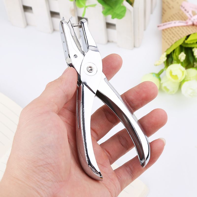 School Office Metal Single Hole Puncher Hand Paper Punch Scrapbooking Punches 6 Pages 3mm