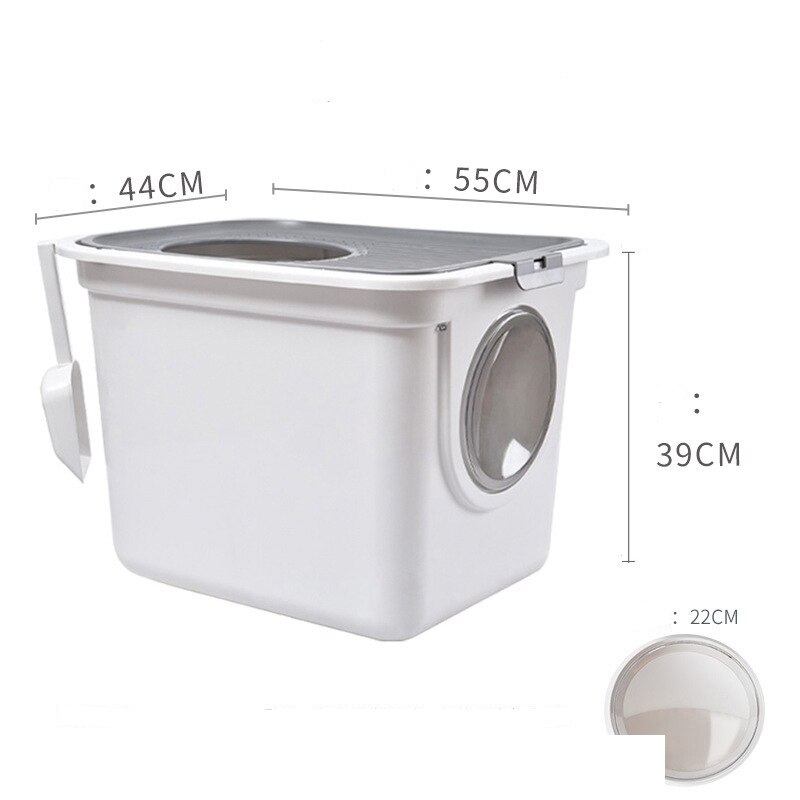 Caja de arena para gatos cerrada, antisalpicaduras Cajón Grande, desodorización, inodoro para gatos, extragrande, suministros para gatos: 5