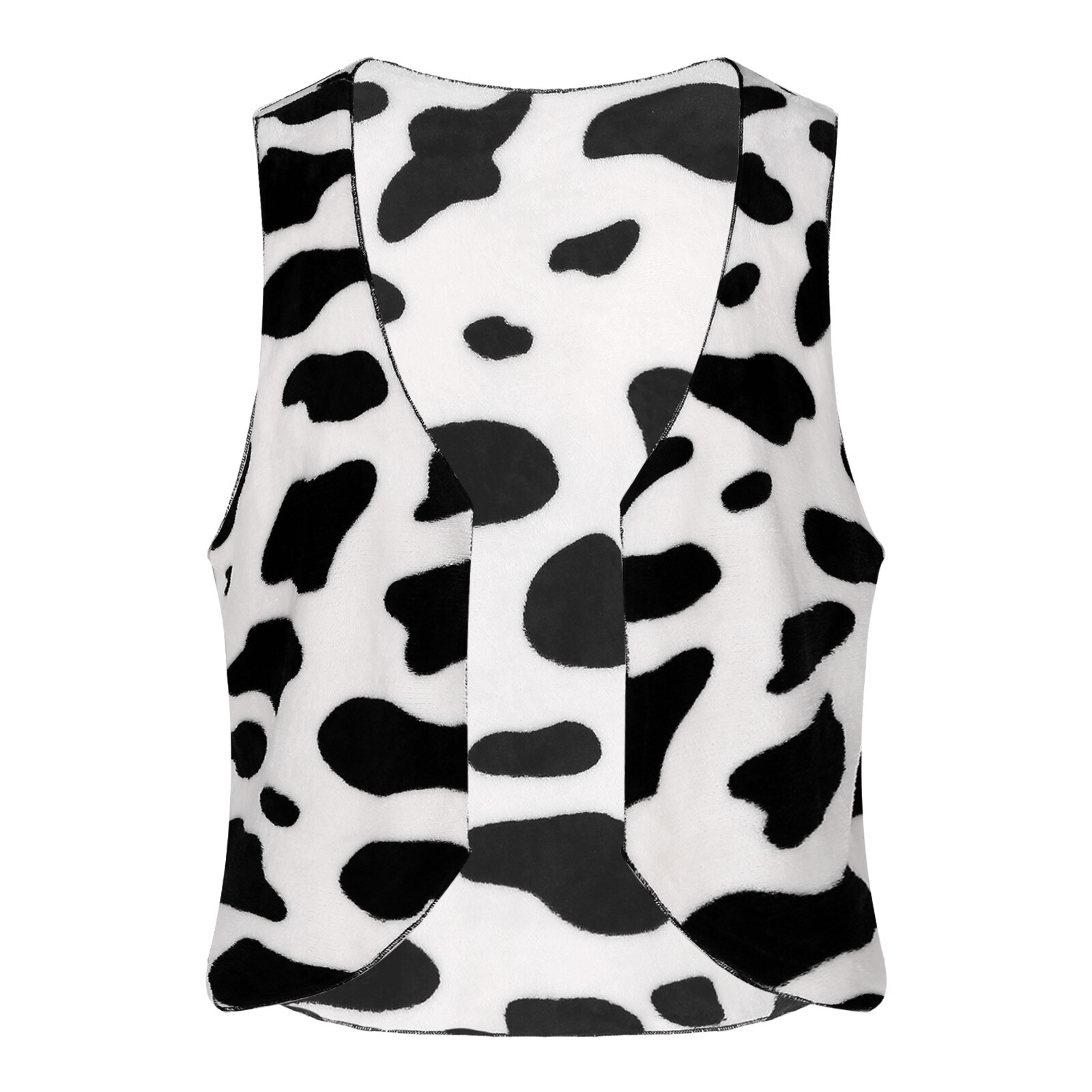 Gilet da uomo con stampa mucca occidentale Costumi hippie vintage per adulti Gilet senza maniche per festival musicali e abiti di carnevale