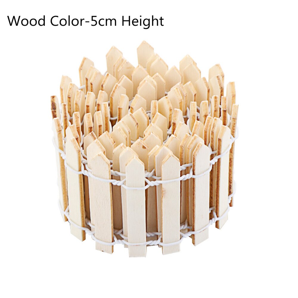 1m Mini Fence Barrier Wooden Craft Fence DIY Garden Kit Plant Flower Potted Landscape Decor Accessories Miniature Terrarium: 02