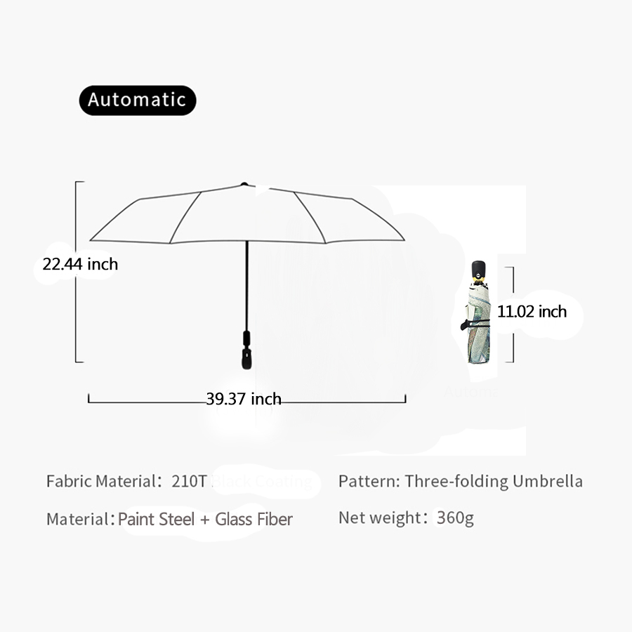 Hand drawn creativity Cactus Umbrella Women AutomaticFolding Anti-UV Rainproof Umbrella Parasol Rain Sun Light Umbrellas