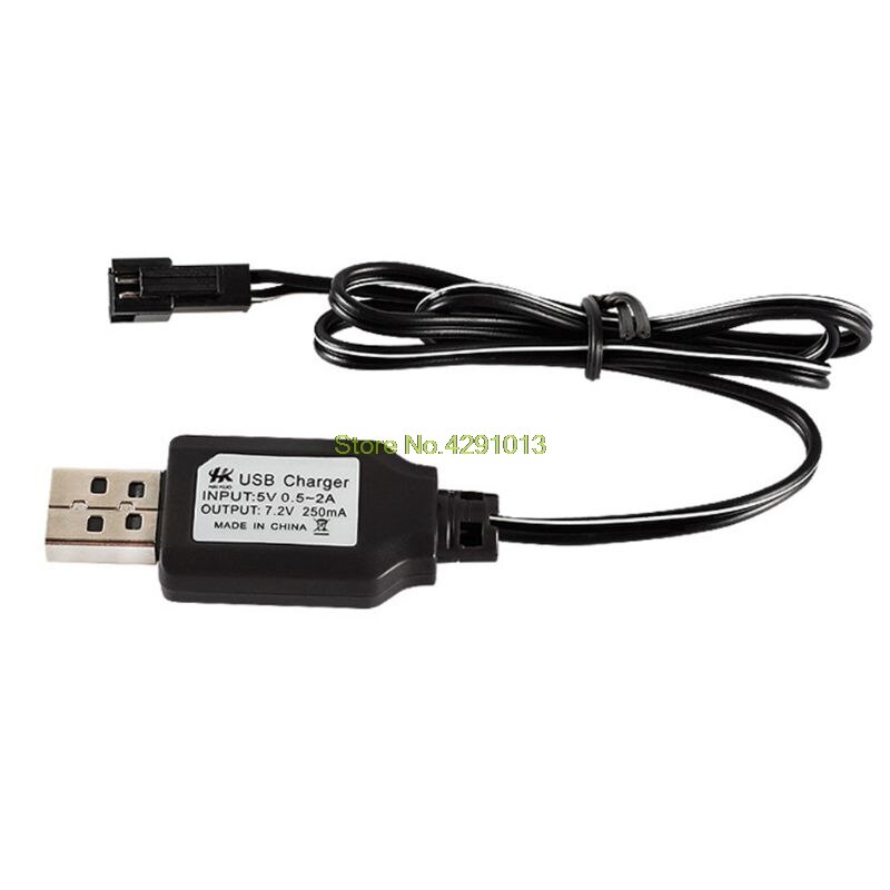 USB Charging Cable Ni-Cd Ni-MH Batteries Pack SM Plug Adapter 7.2V 250mA Output Remote Control Toy