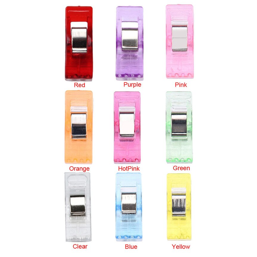 Lot de pinces en plastique colorées, 20 pièces, pour travaux de couture, édredon, reliure, articles ménagers, directe