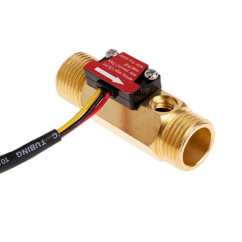 Digital Flow Meter Water Flowmeter Temperature Time Record with G1/2 Flow sensor