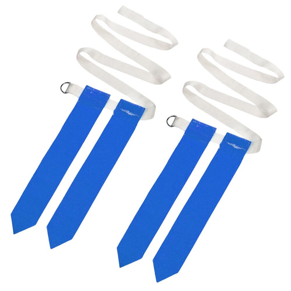 2pcs Adults American Football Waist Belt Flag Rugby Game Streamer Accessories for Touch Games Practices Training (White Waist Be: Blue