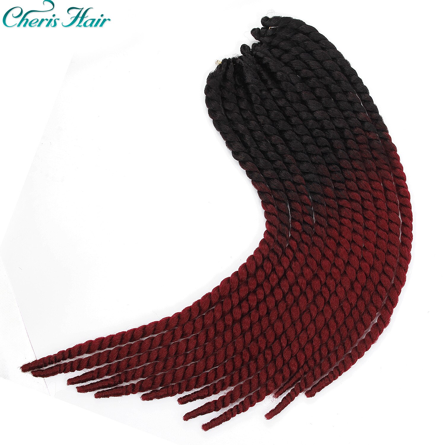 Tresses sénégalaises bouclées bouclées en Fiber synthétique, de grande taille, de couleur ombrée, tresses au Crochet, 22 pouces: n ° 3