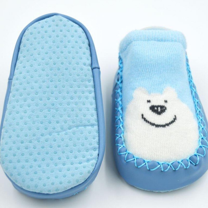 Cartoon Lion Duck Baby Socks With Rubber kids Socks Cartoon Sock Infant Baby Anti-slip Floor Socks Leather Sole