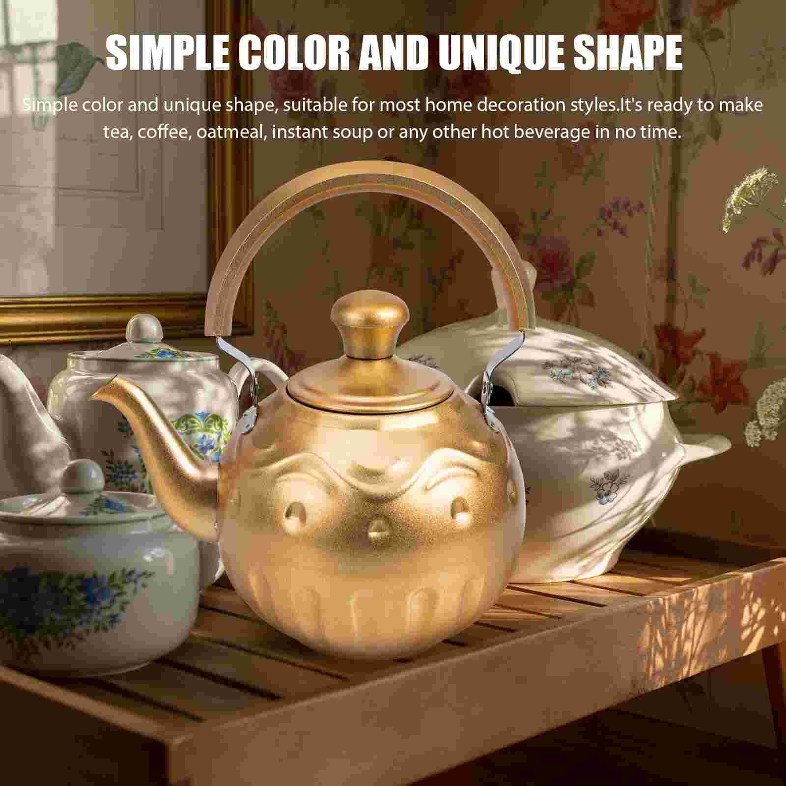 Home Tea Kettle Simple Boiling Teapot Heat Resistant Water Boiling Kettle with Strainer