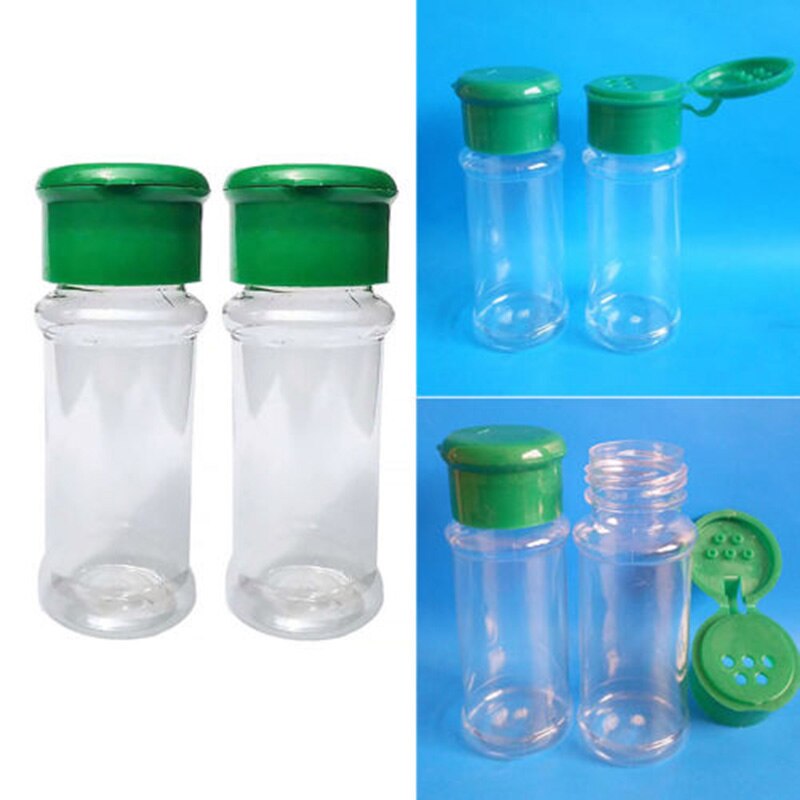 4 Stks/set Plastic Spice Zout Peper Herb Fles Jar 100Ml Opslag Helder Keuken J