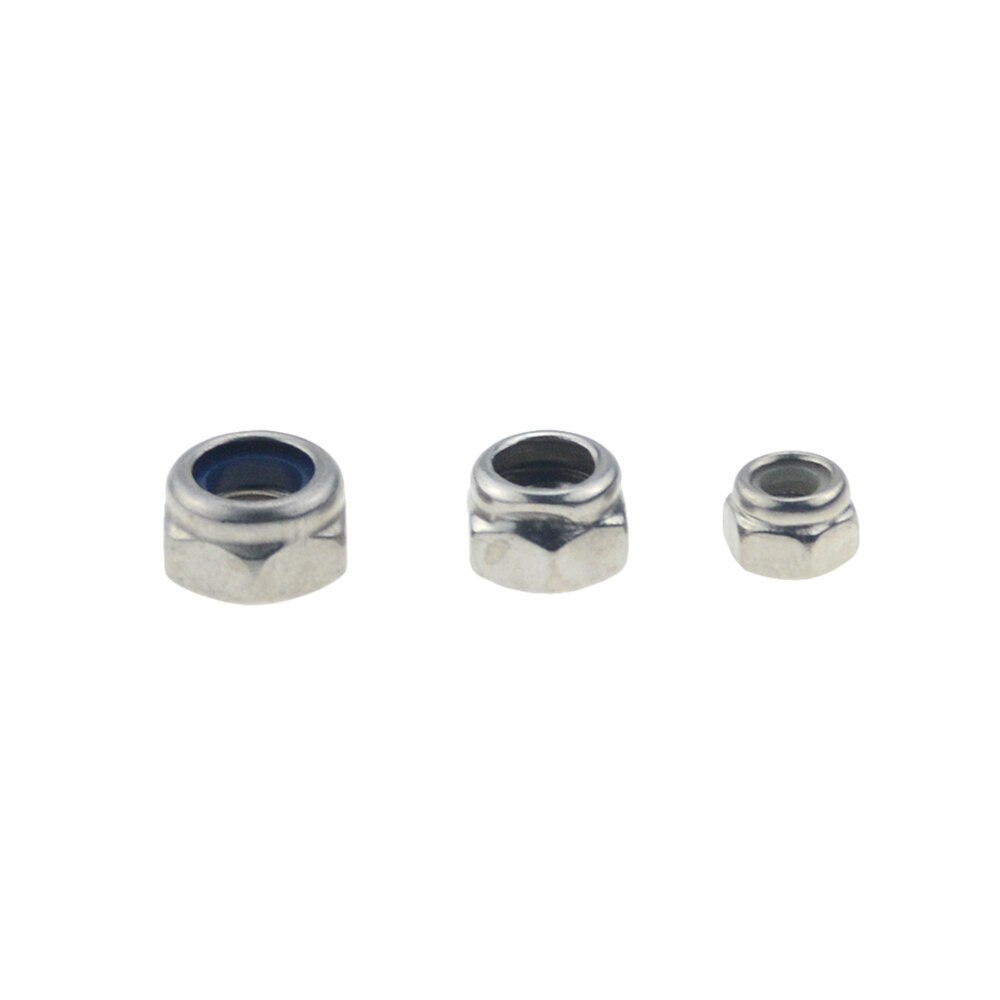 M2 m2.5 m3 m4 m5 m6 m8 m10 m12 304 roestvrijstalen zeskant nylon inzet borgmoer zelfborgende borgmoer borgmoer