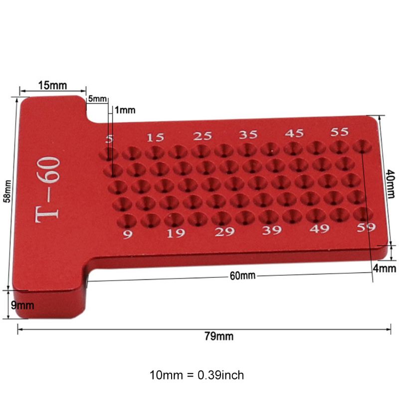 Woodworking T-square Scribe Aluminum Alloy Ruler Marking Gauge carpenter layout tools metric T-Rule 5-60mm