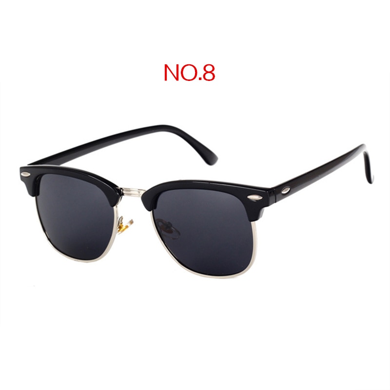 Yooske polariserede solbriller kvinder mænd klassisk mærke vintage firkantede solbriller kørsel spejl  uv400 til auto bil: No8