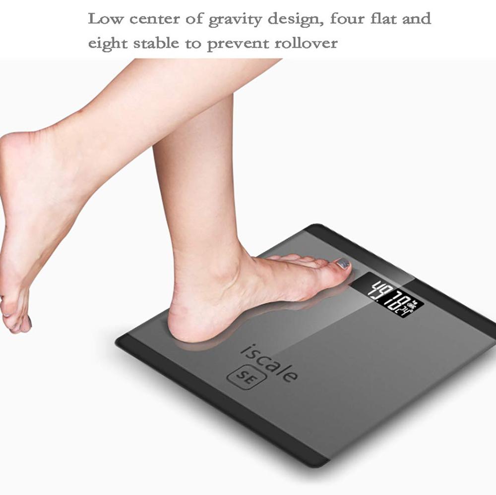 Floor Body Scale Glass Smart Electronic Scales USB Charging LCD Display Body Weighing Digital Weight Scale