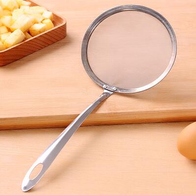 Rvs draad fijnmazige oliezeef bloemzeef vergiet keukengereedschap drie maten: L      19.512.8cm