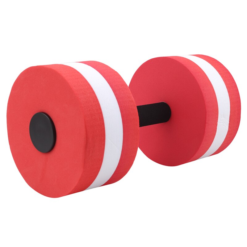 1Pcs EVA Water Aquatics Aerobics Dumbbell Weights Swimming Fitness Pool Exercise Workout Medium Aquatic Barbell Fitness Training: Red