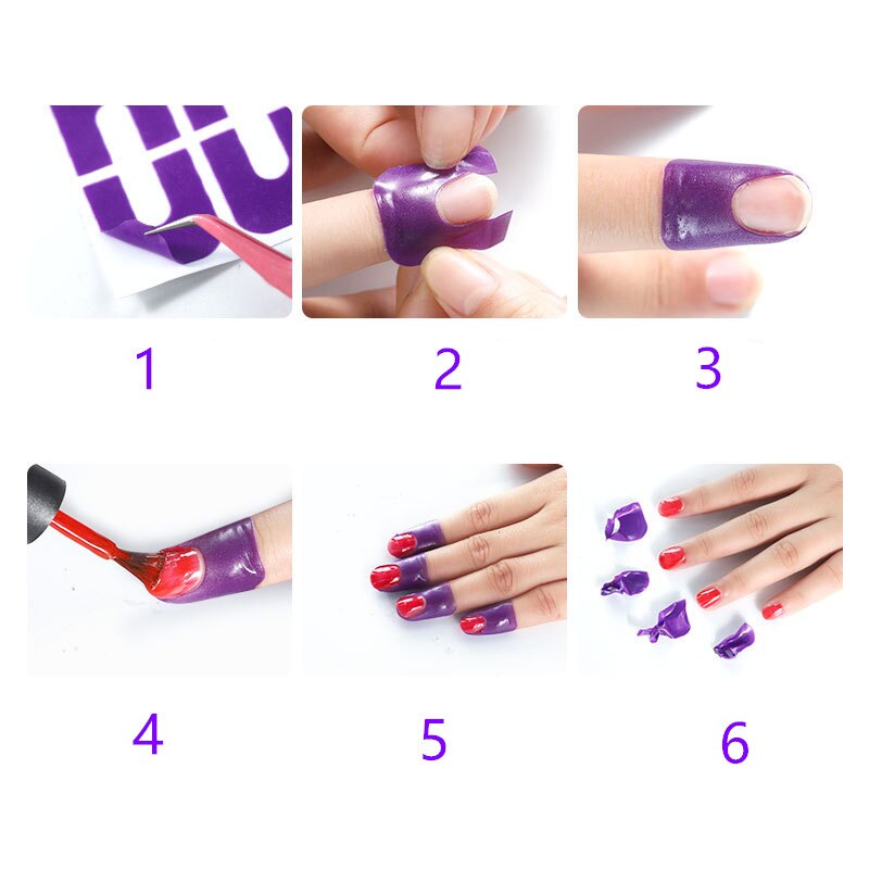 U-shaped Fingerprint Stickers Stripping Tape Finger Skin Protection Anti-splash Protection Nails Nail Polish Stickers