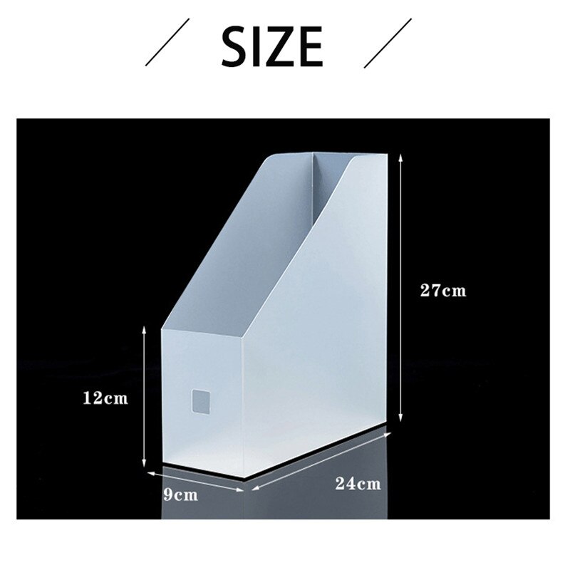 Soporte de archivo para revistas, bandeja para documentos, periódico, almacenamiento de escritorio, organizador de relleno de papel, suministros de oficina, caja de plástico, 5 uds.