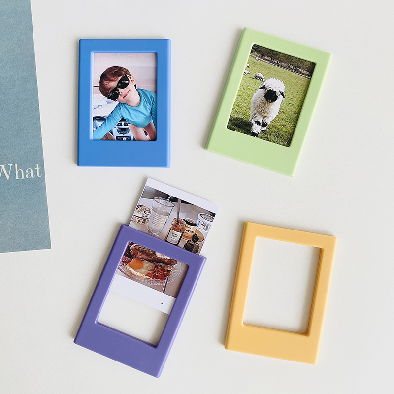 Nowe magnetyczne ramki na zdjęcia do lodówki 3-calowa kolorowa ramka na zdjęcia Magnesy Album do Fujifilm Instax Mini Film Papers