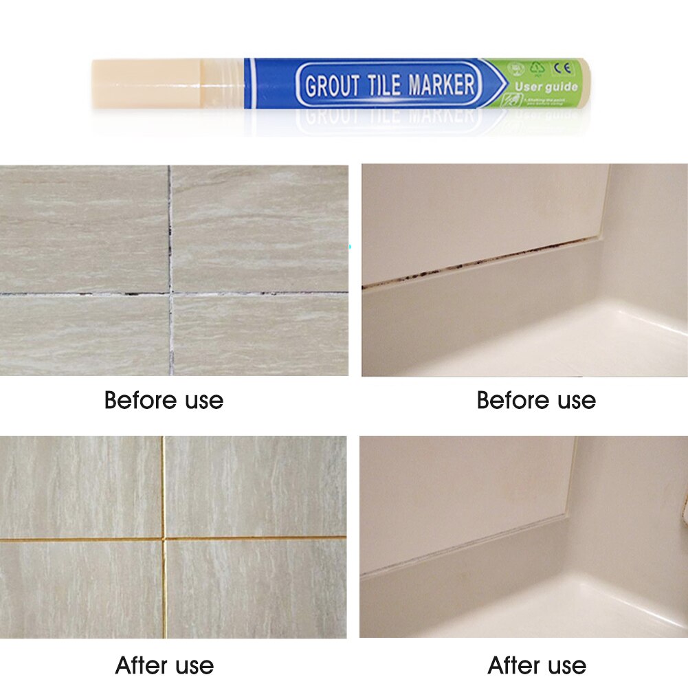 Rotulador portátil para reparación de azulejos de baño, marcador de lechada instantánea, recarga de pared, impermeable, de secado rápido, renovación