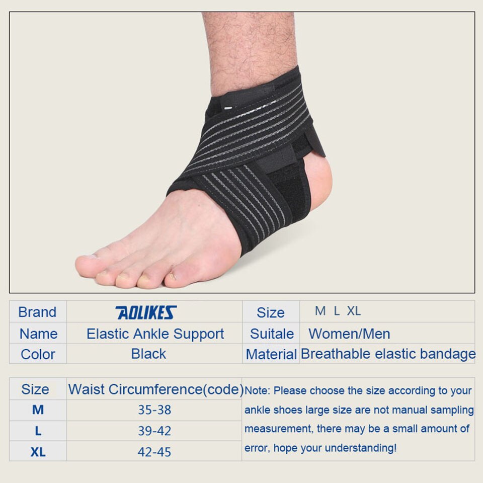 Aolikes 1 Paar Enkel Protector Sport Enkel Ondersteuning Elastische Enkelbrace Guard Voet Ondersteuning Sport Gear Gym