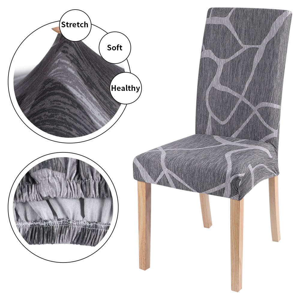 1pc- delige stoelhoes met elastische, vuilafstotende en afneembare bekleding voor dinerstoelen, bruiloften en andere evenementen.