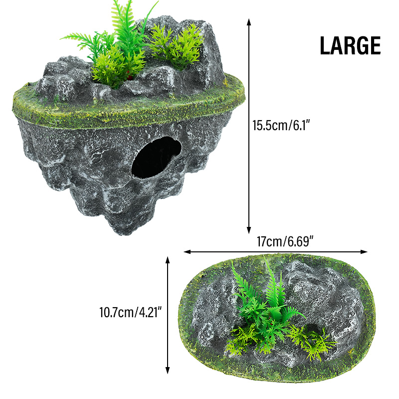 Aquarium Schwimmende Insel Aquarium Landschaft Ausgesetzt Steingarten Dekoration Schwimmenden Stein Tank Ökologische Landschaft Zubehör: Braun